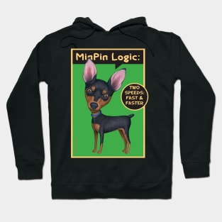 Cute min pin pose on Miniature Pinscher Standing tee Hoodie